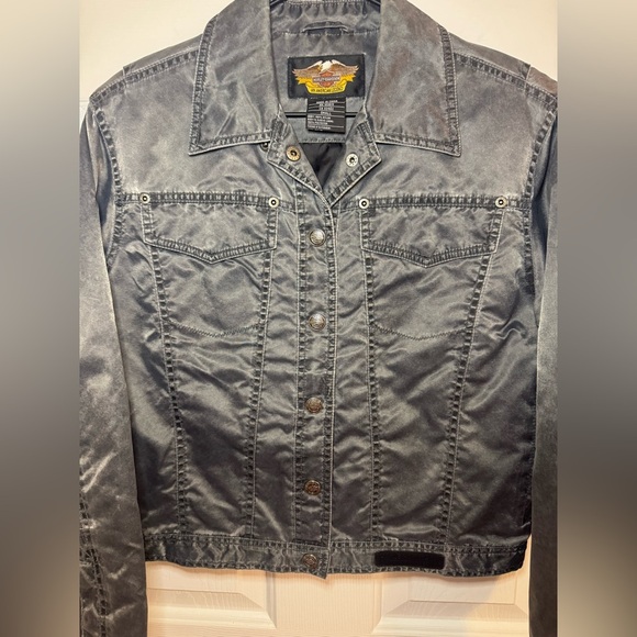 Harley Davidson Motorcycle Riding Jacket Women's Size Small Black Nylon - Picture 4 of 8